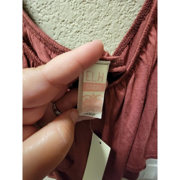 NWT ELH Studio Off The Shoulder Bodysuit Brown Size XL - Picture 3 of 5